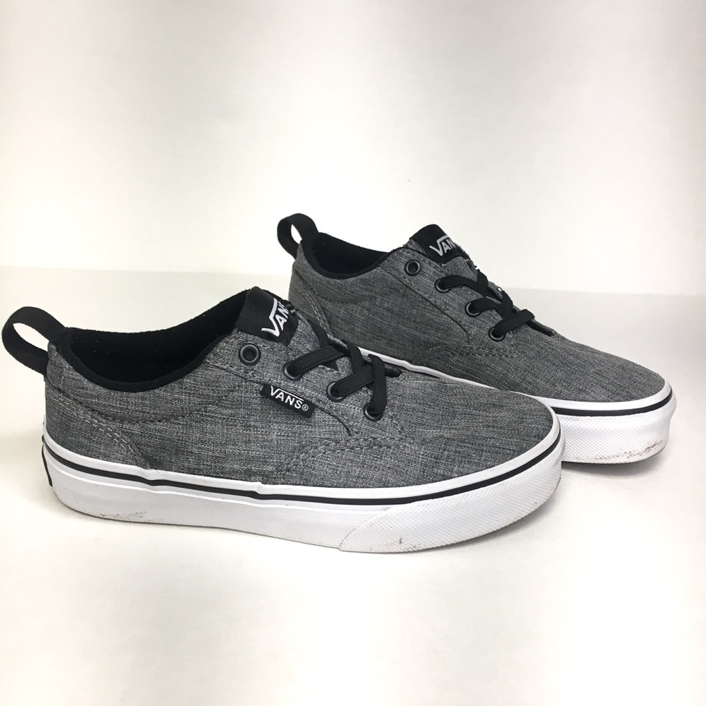 Little Boys Vans in Black and Gray size 13 Youth